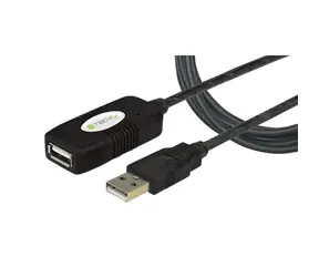 Techly IUSB-REP10TY schwarzes aktives USB-Verlängerungskabel / USB 2.0 / USB-A - USB-A / 10 m