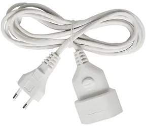Brennenstuhl Verlängerungskabel weiß / Verlängerungskabel / 3 m / Eurostecker/Buchse / max. 2,5 A