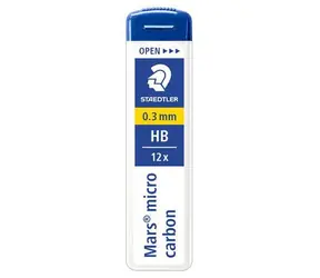 Staedtler Mars Micro / Minen für Mikro-Bleistifte / 0,3 mm / HB / 12 Stück