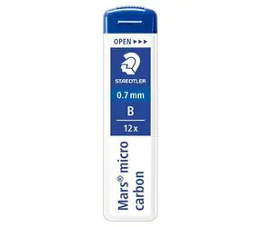 Staedtler Mars Micro Minen für Mikro-Bleistifte / 0,7 mm / B / 12 Stück