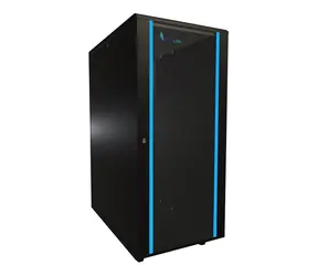 Extralink Rack 27U schwarz / Rackschrank / 19" / Breite 600 mm / Tiefe 1000 mm / Glastür