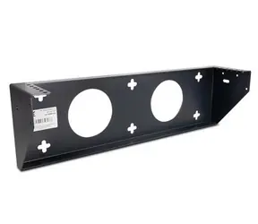 Inter-tech Wandhalterung für 19"-Rack, schwarz / Konsole / 2 HE / Tragfähigkeit 15 kg