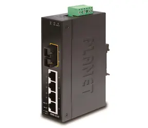 Planet ISW-511T / Industrie-Switch / 4X 100 Mbit/s RJ-45 / 1x 100 FX Multimode / Unmanaged L2 / -40 bis 75 °C