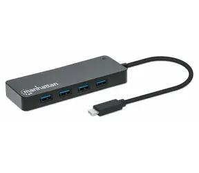 Manhattan 7-Port USB-C Hub, schwarz / USB-Hub / 7x USB-A / USB 3.2 Gen 1 / 5 Gbit/s