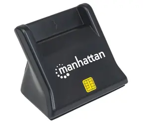 Manhattan SMART und SIM-Kartenleser mit Ständer / Kartenleser / USB 2.0 / Schwarz