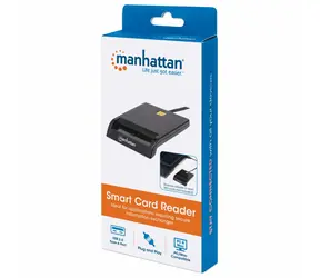Manhattan externer USB-Smartcard-Leser, schwarz / Kartenleser / USB 2.0