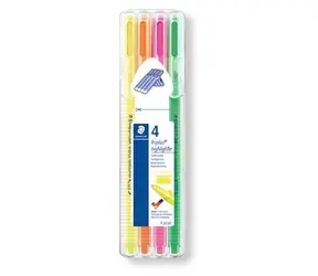 Staedtler Triplus Textsurfer / Textmarker / 4er-Set / verschiedene Farben / Strichstärke 1-4 mm