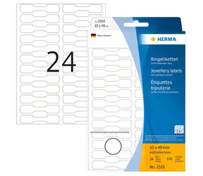 Herma Ringetiketten weiß 10x49 mm / Etiketten / Halbkarton matt / 600 Stück.