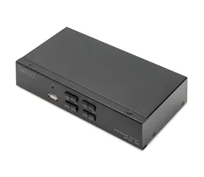 Digitus DS-12891 / KVM-Switch / 4 PCs / 4X DisplayPort / 4K 60Hz / USB 2.0 / Audio