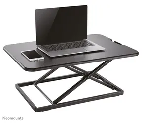 Neomounts NS-WS050BLACK schwarz / Steh-Sitz-Tischhalterung / Tragkraft 8 kg / Höhenverstellung 45-405 mm