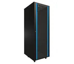 Extralink Rack-Schrank 37 HE schwarz / Rack-Schrank / 19" / 600 × 800 mm / Glastür / Tragfähigkeit 600 kg