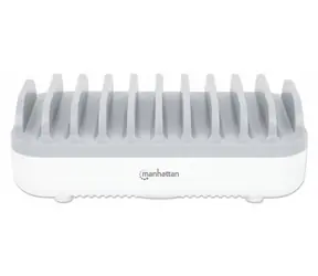 Manhattan 10- Port USB-Ladestation Weiß / Ladestation / 120 W / 3x USB-C PD + 7x USB-A