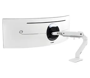 Ergotron HX Schreibtisch-Monitorarm weiß / Schreibtischarm / HD-Gelenk / für 1 Monitor / bis zu 49 Zoll gebogen