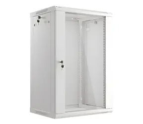 Lanberg WF01-6418-10S grau / Wandmontage-Rack / 19" / 18 HE / 600 × 450 mm / Flachverpackung