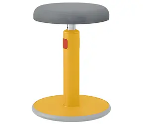 Leitz Cosy Hocker, warmgelb / Balancehocker zum Sitzen und Stehen / Belastbarkeit 110 kg / höhenverstellbar von 46 bis 79 cm