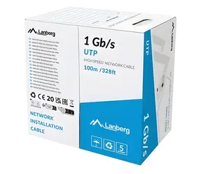 Lanberg UTP-Kabeldraht grau / CCA / 100 m / 1000 Mbit/s