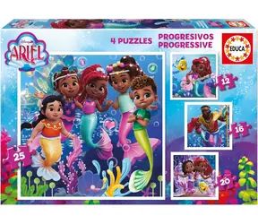 Educa Puzzle Disney Ariel 4in1 / (12, 16, 20 und 25 Teile)