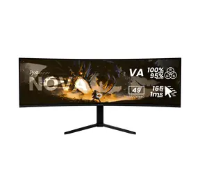 49" Arozzi Nova schwarz / Monitor / VA / Gebogen 1500R / 5120 x 1440 / 32:9 / 165 Hz / 1 ms / DP + HDMI + USB-C