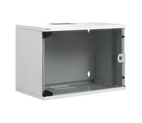 Digitus SoHoline 12U grau / Rack / 19" / Wandmontage / Glastür / Tragfähigkeit 60 kg