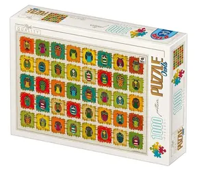 D-TOYS Puzzle-Set: Eulen / 1000 Teile / 68 x 47 cm