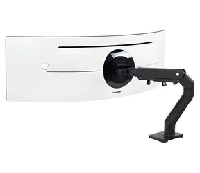 Ergotron HX Schreibtisch-Monitorarm schwarz / Schreibtischarm / HD-Gelenk / bis zu 49 Zoll gebogen / Tragkraft 19,1 kg