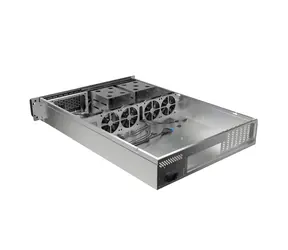 Lanberg SC01-6502-12B / Servergehäuse / 19" 2U / E-ATX / 7x 80 mm PWM / 4X 2,5" + 6x 3,5"