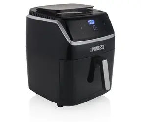 Princess 182080 schwarz / Heißluftfritteuse / Dampfgarer 2-in-1 / 6,5 l / Touchscreen