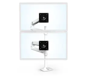 Ergotron LX Doppelarm-Tischhalterung, weiß / Tischhalterung für 2 LCDs / Bis zu 40 Zoll / VESA 75x75, 100x100
