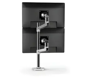 Ergotron LX Doppelarm-Tischhalterung, silber / Tischhalterung mit Arm für zwei LCDs / max. 40" / flexibel