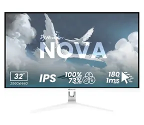 32" Arozzi Nova 32T2K180 weiß / Monitor / IPS / QHD 2560x1440 / 180Hz / 1ms / 2x HDMI + DP