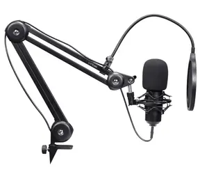 Trust GXT 270 Emita II schwarz / Mikrofon / Kondensator / verstellbarer Arm / USB-C / 2,5 m