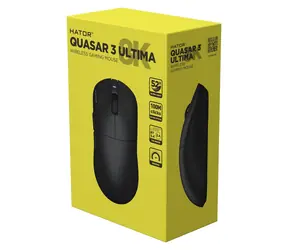 Hator Quasar 3 Ultima 8K Schwarz / Kabellose Gaming-Maus / Optisch / 30000 DPI / 2,4 GHz / Bluetooth / USB-C