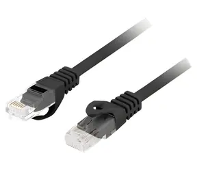 Lanberg CAT6 UTP 5m schwarz / Patchkabel / LSZH / CU / Fluke-geprüft