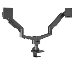 EDBAK DMV02 schwarz / Tischhalterung für zwei Monitore / Gasfeder / 19-35"