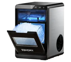 Euhomy IM017 schwarz / Eiswürfelbereiter / Nugget / Tageskapazität 20 kg / 1,8 l