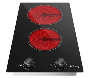 IsEasy LT2V-30 / Cerankochfeld / 2 Kochplatten / 1200 W + 2000 W / 11 Leistungsstufen