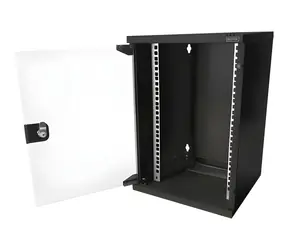 Digitus DN-10-09U-B schwarz / Wandschrank / 10" / 312x464x300 mm / Glastür / IP20
