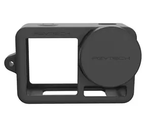 Pgytech Silikonhülle für OSMO Action 3, Schwarz / Hülle / Silikon / mit Trageband