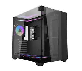 darkFlash TH285 schwarz / Computergehäuse / ATX / gehärtetes Glas / 4X Lüfter