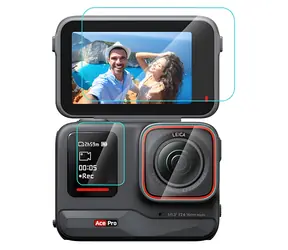 Puluz PU951T / 3-in-1 Schutzglas / Insta360 Ace Pro / Gehärtetes Glas / Display + Linse