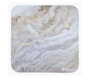 Arozzi ZONA weißer Marmor / Fußmatte / quadratisch