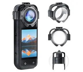 Puluz PU750T transparent / Objektivdeckel / Insta360 X5 / 9H-Glas / AR-Beschichtung