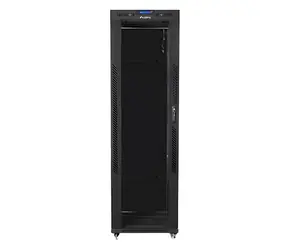 Lanberg FF01-6842-12BL V2 schwarz / Rack-Schrank / 19" / 42 HE / 600 x 800 mm / Tragfähigkeit 1200 kg / Glastür