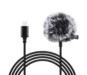 Puluz PU425 / Ansteckmikrofon / Omnidirektional / USB-C / Kabel 1,5 m