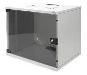 Digitus DN-19 09-US-1 grau / Wandschrank / 19" / 9 HE / 460 x 540 x 400 mm / Glastür