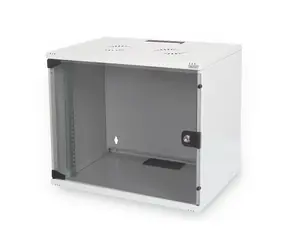 Digitus DN-19 07-US-1 grau / Wandschrank / 19" / 7 HE / 370 x 540 x 400 mm / Glastür