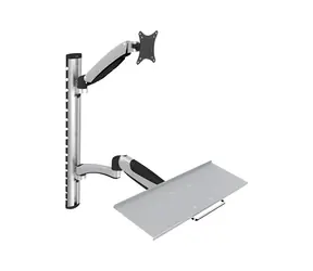 Digitus Wandhalterung für Monitor und Tastatur, silber / Halterung / VESA 75x75, 100x100 / bis zu 27 Zoll / Tragkraft 6 kg