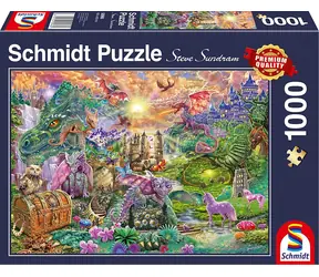 Schmidt Puzzle Verzaubertes Drachenreich / 1000 Teile / ab 12 Jahren
