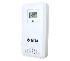 Airbi S03 / Drahtloser Temperatur- und Feuchtigkeitssensor / 433 MHz / 3 Kanäle / Reichweite 100 m