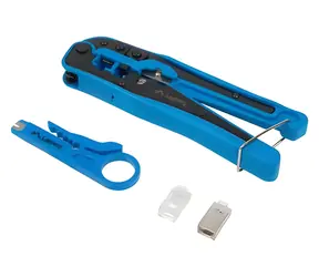 Lanberg LAN-Netzwerk-Installationswerkzeugset / Werkzeugset / Crimpzange / Abisolierzange / RJ45-Stecker Cat.5e